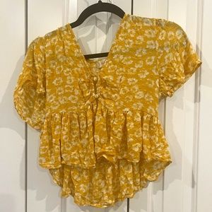Altar'd State Yellow Crop Top